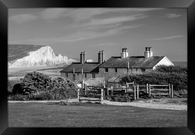 The Seven Sisters in mono Framed Print by Diana Mower