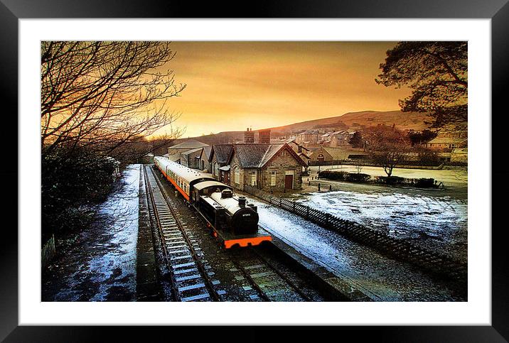 Hawes Station. Framed Mounted Print by Irene Burdell