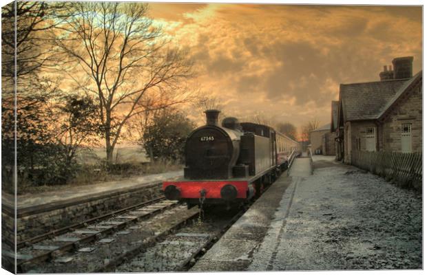 The Station at Hawes Yorkshire Canvas Print by Irene Burdell