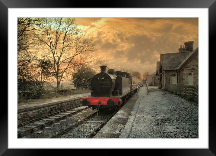 The Station at Hawes Yorkshire Framed Mounted Print by Irene Burdell