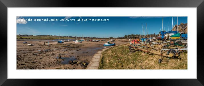 Alnmouth Harbour, Northumberland, Panorama Framed Mounted Print by Richard Laidler