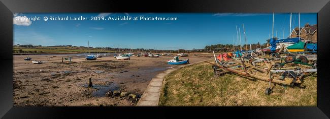 Alnmouth Harbour, Northumberland, Panorama Framed Print by Richard Laidler