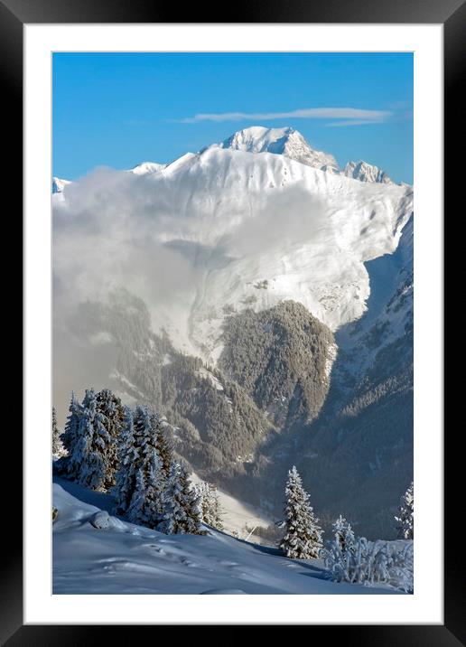 Courchevel 1850 Mont Blanc French Alps France Framed Mounted Print by Andy Evans Photos