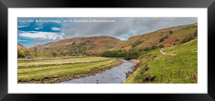 Swaledale Panorama, Yorkshire Dales Framed Mounted Print by Richard Laidler