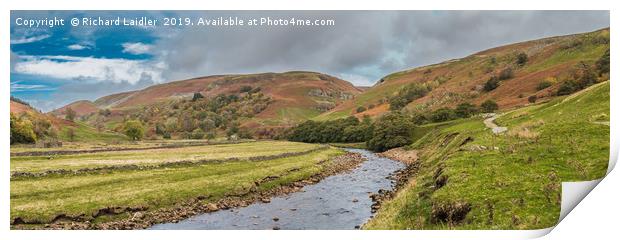 Swaledale Panorama, Yorkshire Dales Print by Richard Laidler
