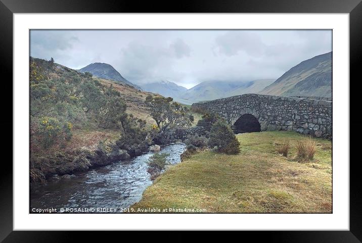 "Misty day in Wasdale valley" Framed Mounted Print by ROS RIDLEY