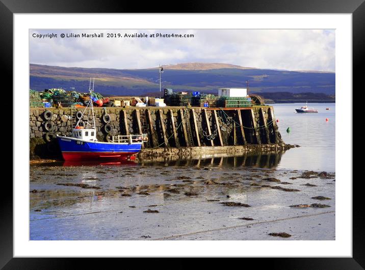 Tobermoray Pier.  Framed Mounted Print by Lilian Marshall