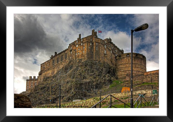 The Castle from the Grassmarket Framed Mounted Print by Tom Gomez