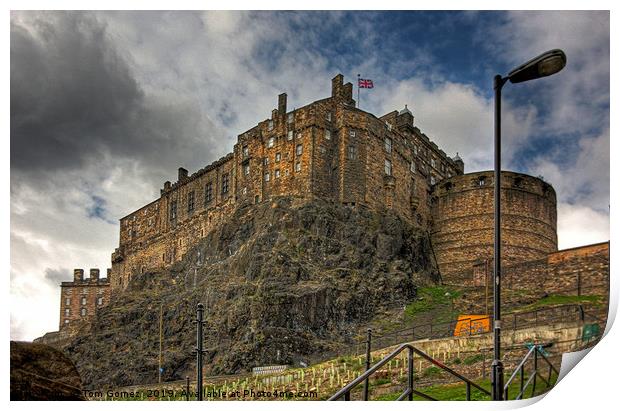 The Castle from the Grassmarket Print by Tom Gomez
