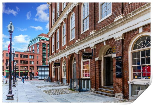 Faneuil Hall in Boston Print by Darryl Brooks