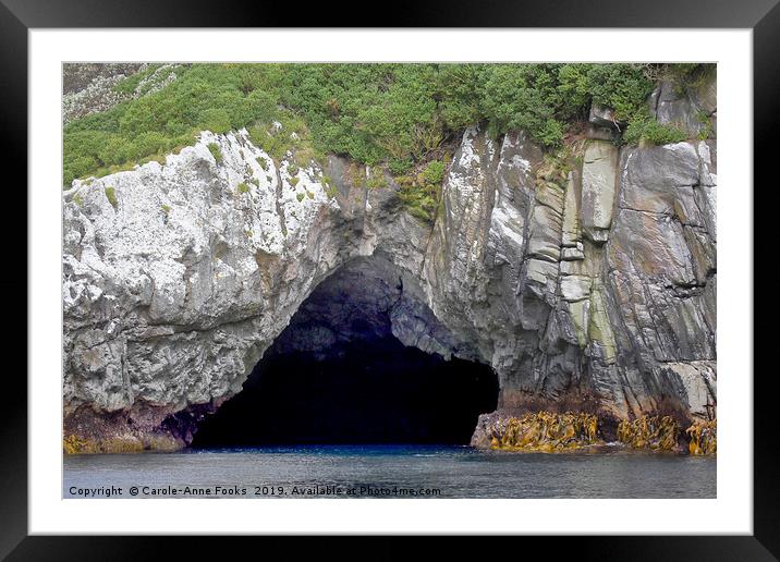 The Snares Sea Cave Framed Mounted Print by Carole-Anne Fooks