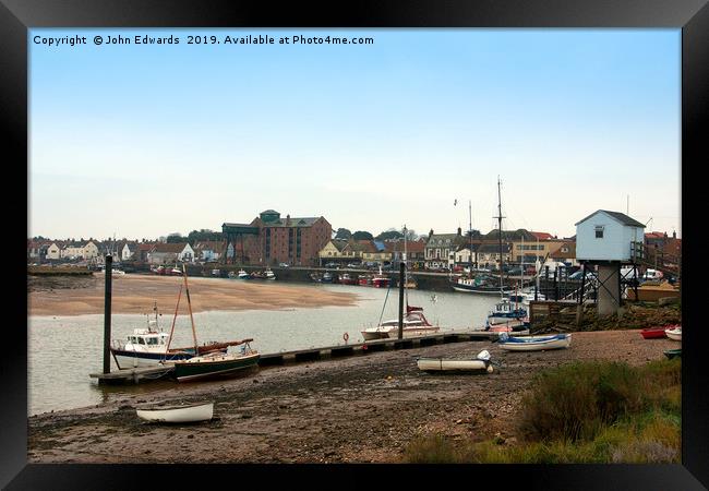 Harbour, Wells-next-the-sea, North Norfolk Framed Print by John Edwards