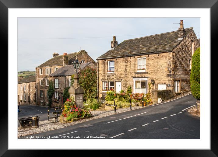 House at Saddleworth Bank, Framed Mounted Print by Kevin Hellon