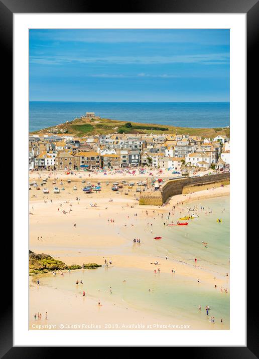 St Ives, Cornwall Framed Mounted Print by Justin Foulkes