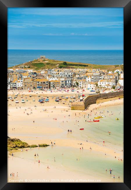 St Ives, Cornwall Framed Print by Justin Foulkes