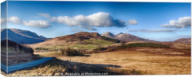 Broadford Hills, from the west, Isle of Skye Canvas Print by Phill Thornton