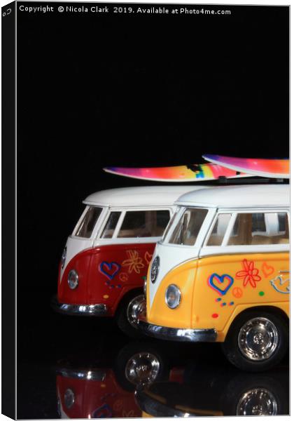 VW Camper Vans Canvas Print by Nicola Clark