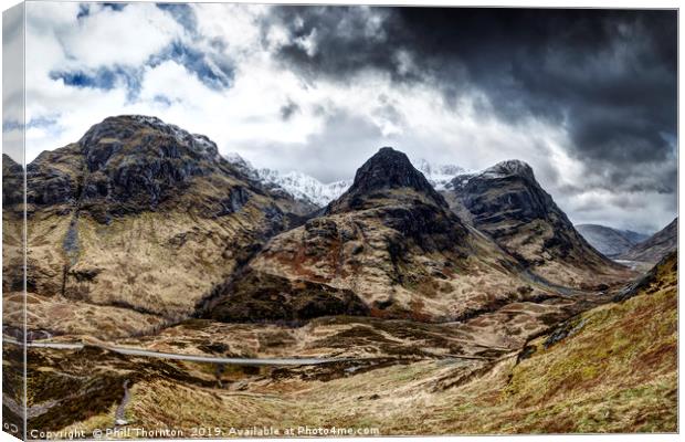 The Three Sisters of Glencoe no.2 Canvas Print by Phill Thornton