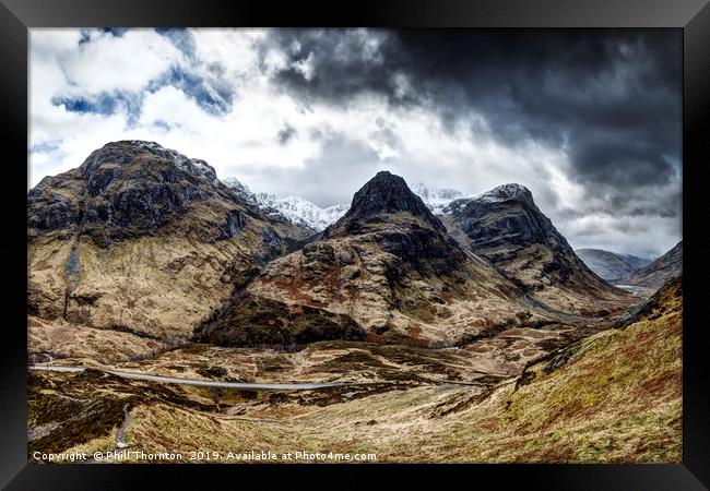 The Three Sisters of Glencoe no.2 Framed Print by Phill Thornton