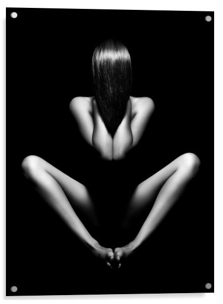 Nude woman bodyscape 12 Acrylic by Johan Swanepoel