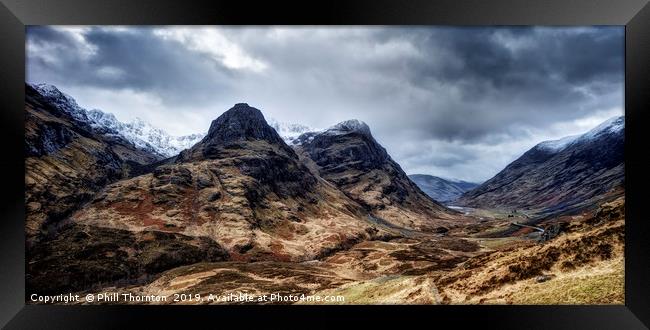 The Three Sisters of Glencoe No. 3. Framed Print by Phill Thornton