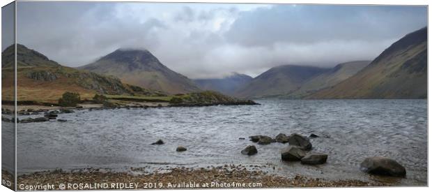 "Stormy waves on Wastwater" Canvas Print by ROS RIDLEY