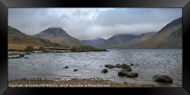 "Stormy waves on Wastwater" Framed Print by ROS RIDLEY