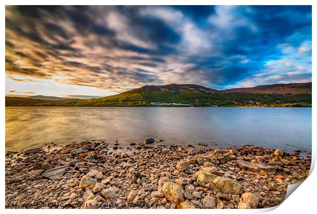 Twilight Storm over Loch Rannoch Print by Trevor Camp