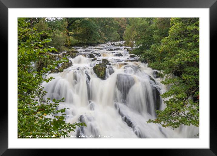 Swallow falls Framed Mounted Print by Kevin Hellon