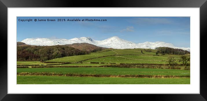 The Snowy Fells Framed Mounted Print by Jamie Green