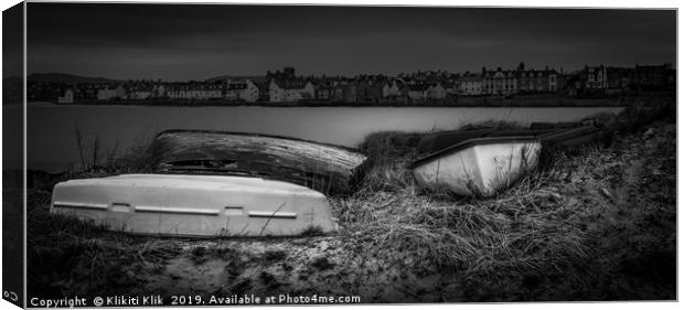 Boats in Elie, Fife Canvas Print by Angela H