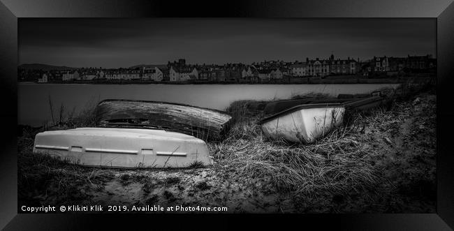 Boats in Elie, Fife Framed Print by Angela H