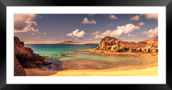 The wonderful Playa de Papagayo Bay Framed Mounted Print by Naylor's Photography