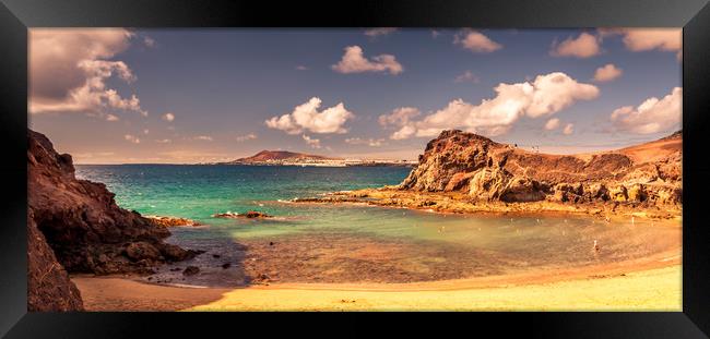 The wonderful Playa de Papagayo Bay Framed Print by Naylor's Photography
