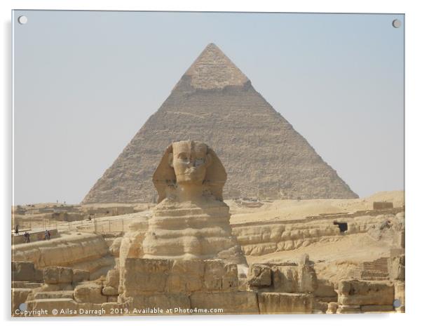           The Egyptian Great Spinx, Luxor  Acrylic by Ailsa Darragh