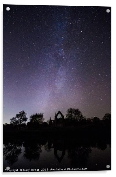 Bolton Abbey Milky Way Acrylic by Gary Turner