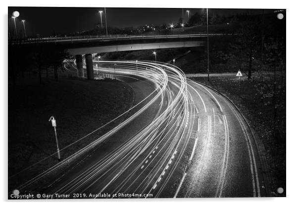 Leeds Curve Monochrome Acrylic by Gary Turner