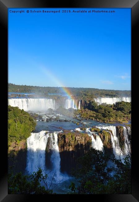Iguazu Falls, vertical Framed Print by Sylvain Beauregard