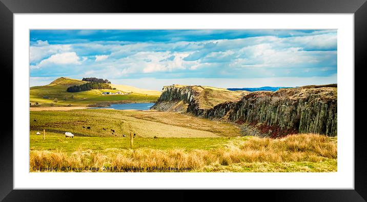 Steel Rigg - Hadrians Wall Framed Mounted Print by Trevor Camp