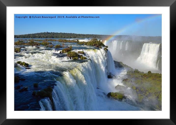 Iguazu Falls, from top Framed Mounted Print by Sylvain Beauregard