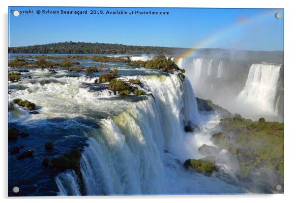 Iguazu Falls, from top Acrylic by Sylvain Beauregard