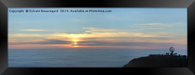NordKapp panoramic view, with sea fog 3, 3:1 Framed Print by Sylvain Beauregard