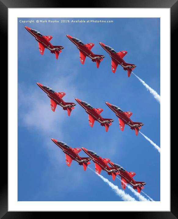 The Red Arrows Framed Mounted Print by Mark Rourke