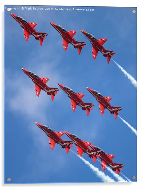 The Red Arrows Acrylic by Mark Rourke