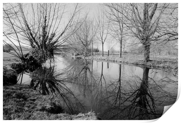The River Stour  reflections Print by Diana Mower