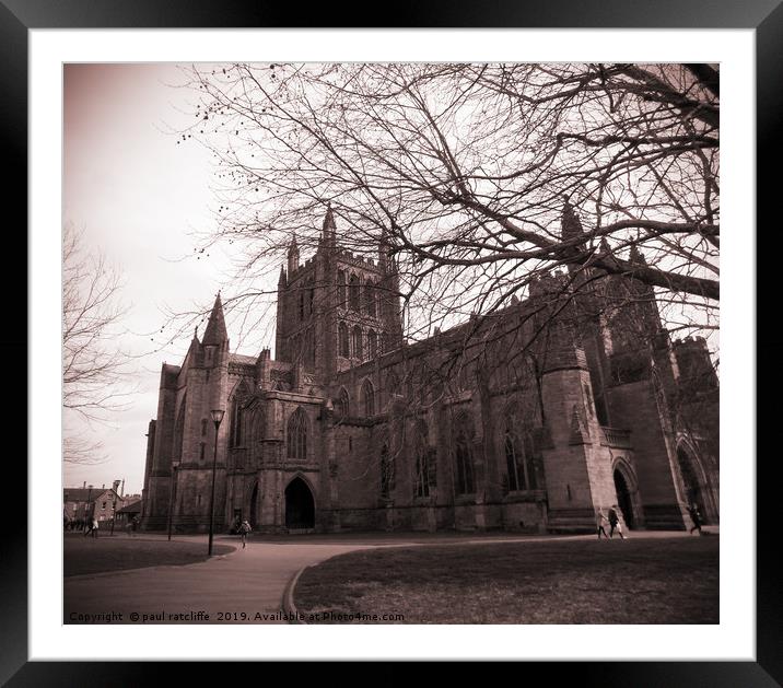 hereford cathedral Framed Mounted Print by paul ratcliffe
