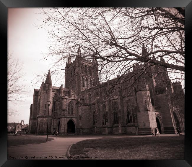 hereford cathedral Framed Print by paul ratcliffe