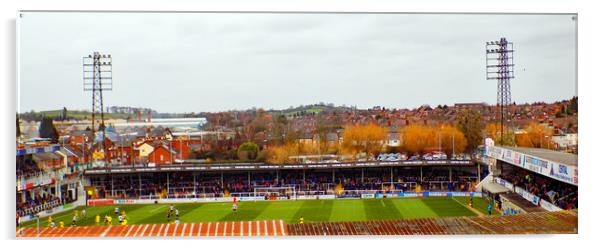 hereford fc football ground Acrylic by paul ratcliffe