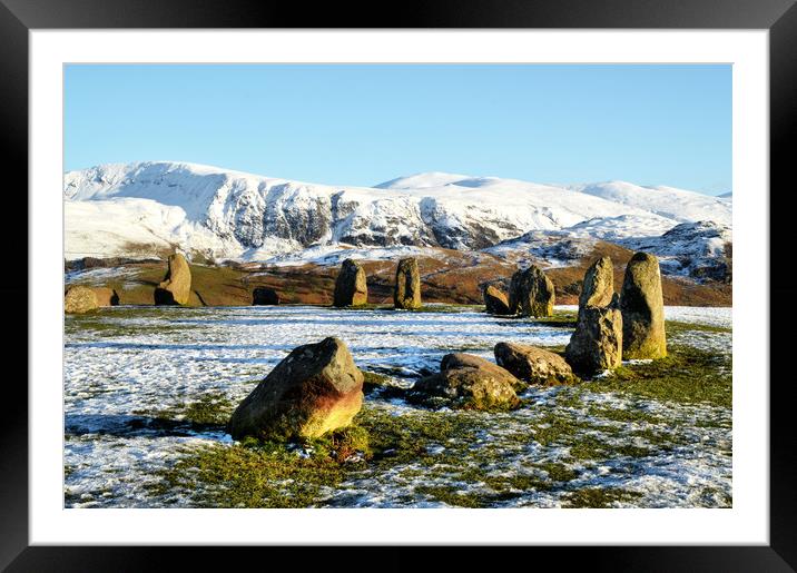 Castlerigg Stone Circle Framed Mounted Print by Sarah Couzens