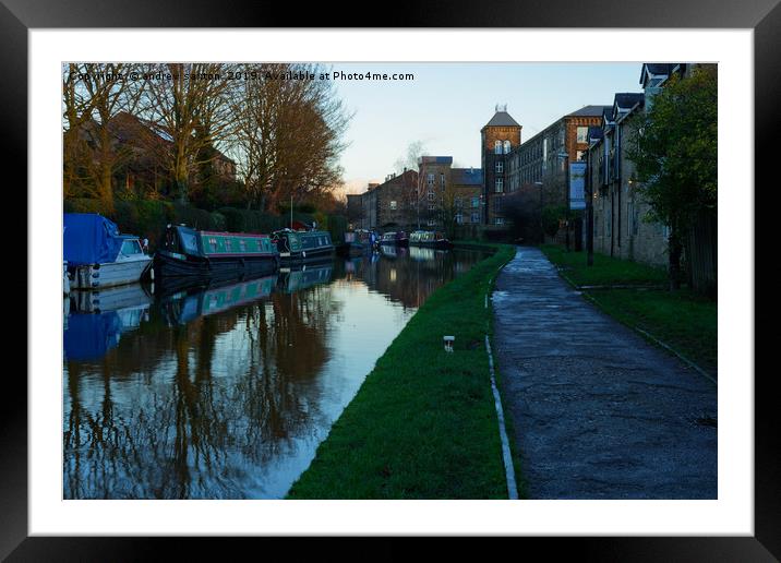 ON THE CANAL Framed Mounted Print by andrew saxton